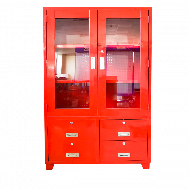 Tủ dụng cụ, 980 x 390 x 1560mm, có lắp cửa kính