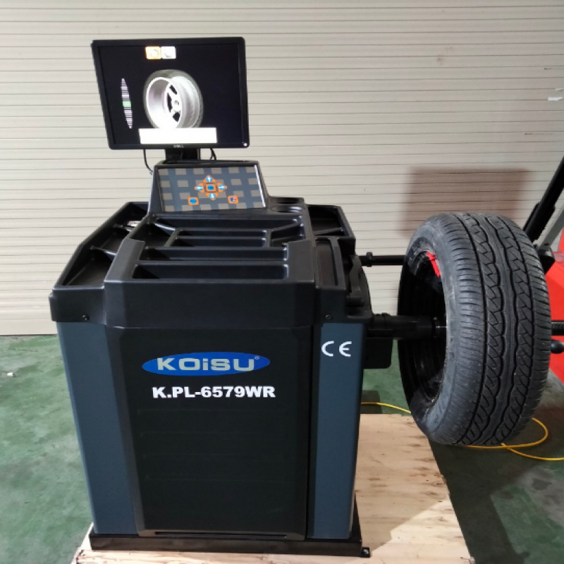Máy cân bằng lốp xe con, màn hình hiển thị (Gồm Laser vị trí, thước đo tự động - màu ghi RAL7016)