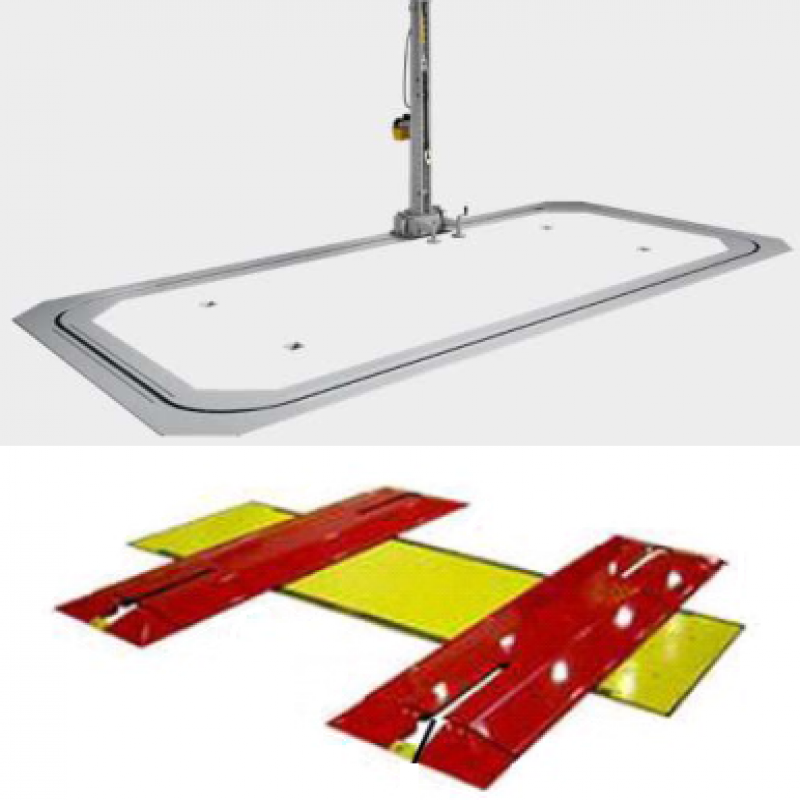 Bệ kéo nắn chìm sàn cho xe con 3490 x 6560 mm, Tháp kéo 10 tấn (Cầu nâng 2.5 Tấn, Có bộ kẹp mép, khung xe SUV)