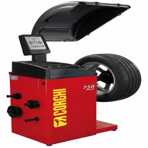 [COGI-0-2190003600-16] Máy cân bằng lốp xe con, hiển thị LED, phanh điện (Gồm laser vị trí và bàn đạp phanh- màu đỏ)