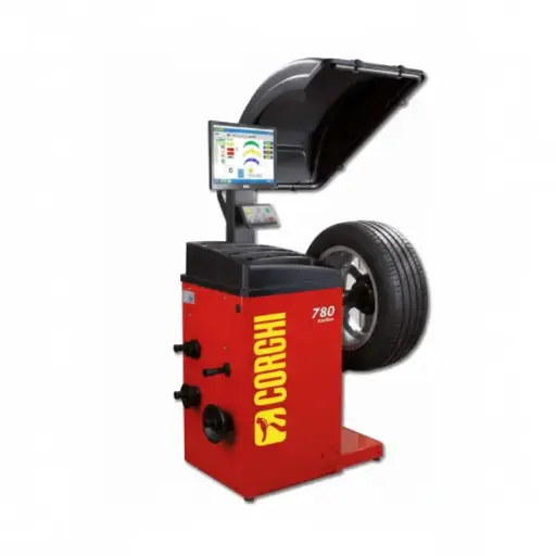 [COGI-PROLINE780] Máy cân bằng lốp xe con, màn hình hiển thị (Gồm laser vị trí và cảm biến đo độ rộng - màu đỏ)