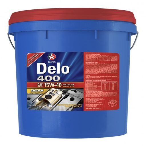 [CALT-500634HRK] Dầu động cơ Delo 400 MGX SAE 15W40, 18 Lít (Diesel)