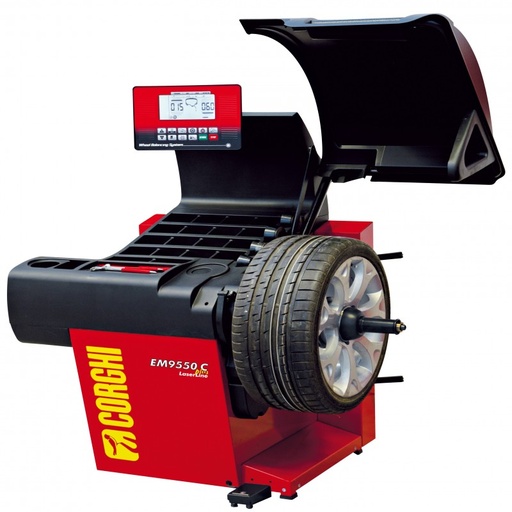 [COGI-EM9550CPLUSLASERLINE] Máy cân bằng lốp xe con, hiển thị LED (Gồm laser vị trí và cảm biến đo độ rộng - màu đỏ)