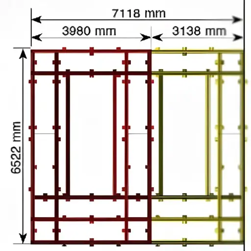 [CH-KN-3980X6522] Bệ kéo nắn chìm sàn xe con 6522 x 3980 mm