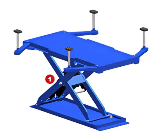 [GC-GC-30SPL] Cầu nâng cắt kéo cho xưởng thân vỏ 3 Tấn (3 pha, RAL 3166 màu xanh)