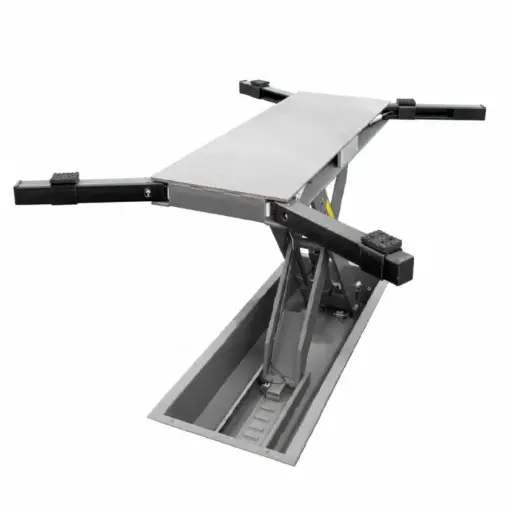 [CLEO-SL-562A:01] Cầu nâng cắt kéo nâng bụng 3 tấn, lắp chìm, màu xám, model: SL-562A