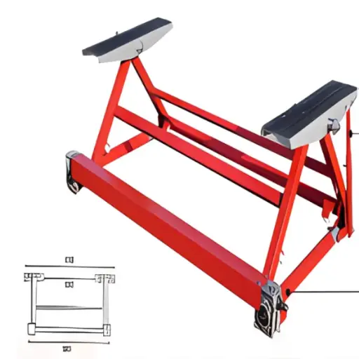 [PULI-KPL-MR52] Cầu nâng cắt kéo di động 3 tấn (màu đỏ)